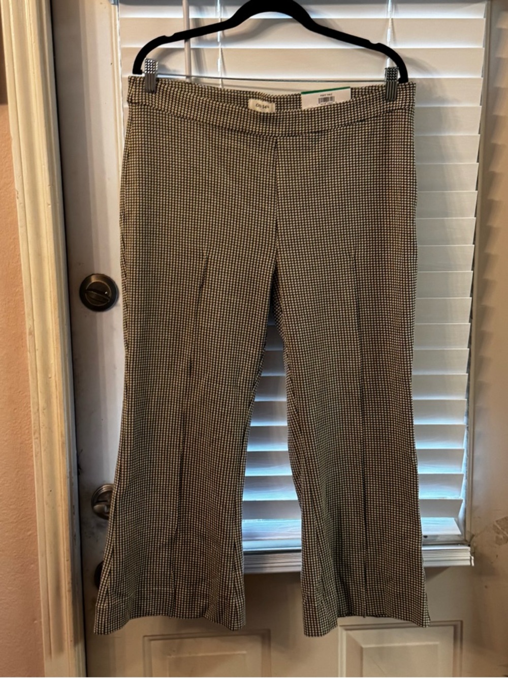Kick Flare Ankle Highrise On 34th Checkered Wide Leg Women's Pants NWT***